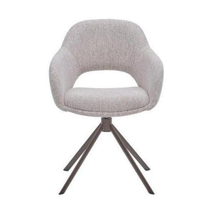 HelloChair HC32 Benito eetkamerstoel Lodge Linen spinpoot anodic brown
