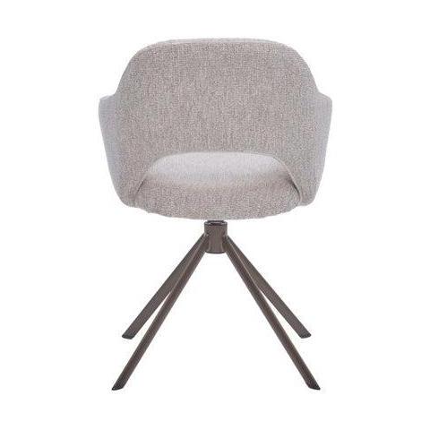 HelloChair HC32 Benito eetkamerstoel Lodge Linen spinpoot anodic brown