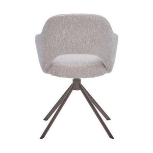 HelloChair HC32 Benito eetkamerstoel Lodge Linen spinpoot anodic brown
