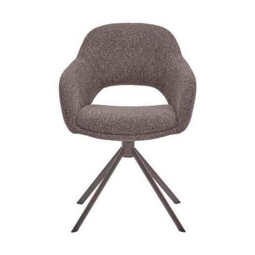 HelloChair HC32 Benito eetkamerstoel Lodge Sepia spinpoot anodic brown