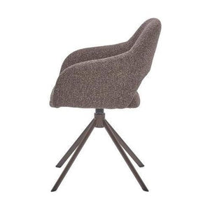 HelloChair HC32 Benito eetkamerstoel Lodge Sepia spinpoot anodic brown