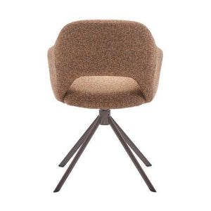 HelloChair HC32 Benito eetkamerstoel Oasis Caramel spinpoot anodic brown