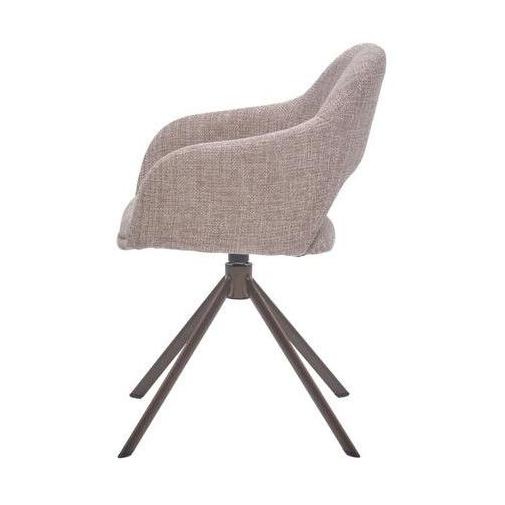 HelloChair HC32 Benito eetkamerstoel Ote Creme spinpoot anodic brown