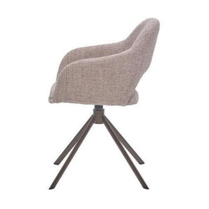 HelloChair HC32 Benito eetkamerstoel Ote Creme spinpoot anodic brown