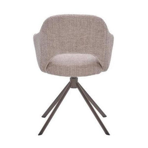 HelloChair HC32 Benito eetkamerstoel Ote Creme spinpoot anodic brown