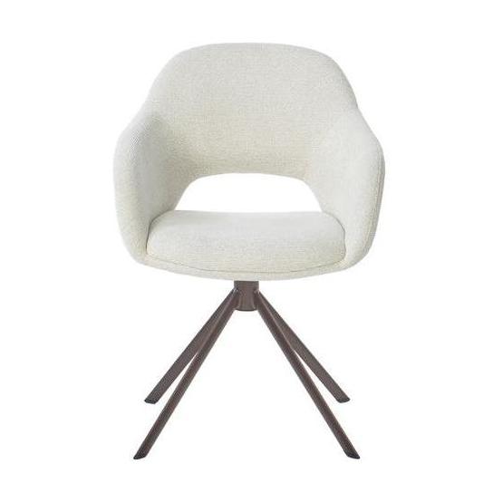 HelloChair HC32 Benito eetkamerstoel Sneak Linen spinpoot anodic brown