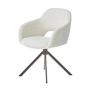 HelloChair HC32 Benito eetkamerstoel Sneak Linen spinpoot anodic brown