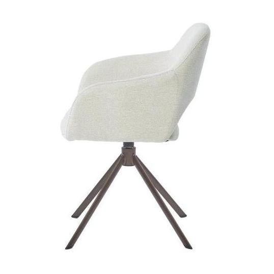HelloChair HC32 Benito eetkamerstoel Sneak Linen spinpoot anodic brown