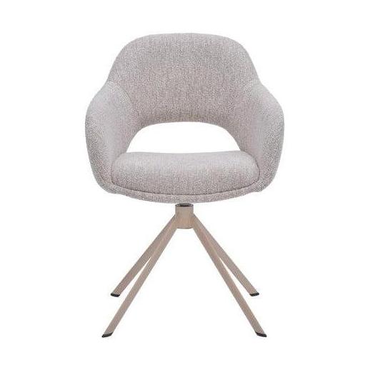HelloChair HC32 Benito eetkamerstoel Lodge Linen spinpoot beige