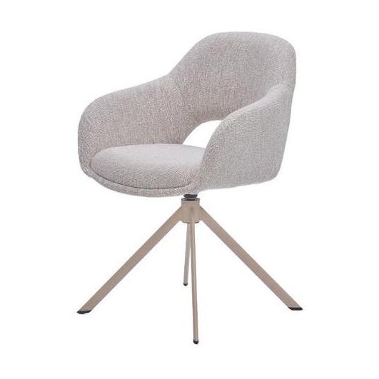 HelloChair HC32 Benito eetkamerstoel Lodge Linen spinpoot beige
