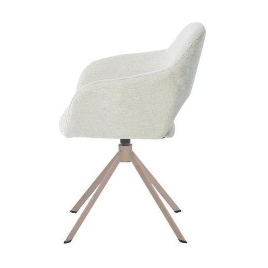 HelloChair HC32 Benito eetkamerstoel Sneak Linen spinpoot beige