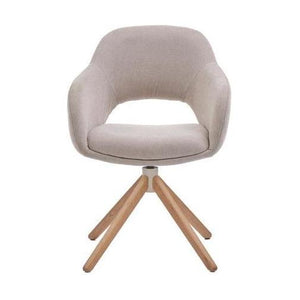 HelloChair HC32 Benito eetkamerstoel Guard Beige spinpoot hout