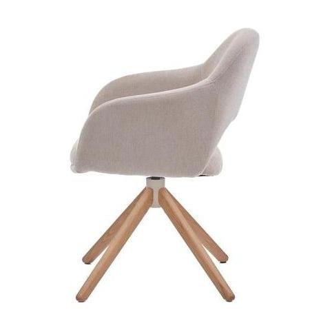 HelloChair HC32 Benito eetkamerstoel Guard Beige spinpoot hout
