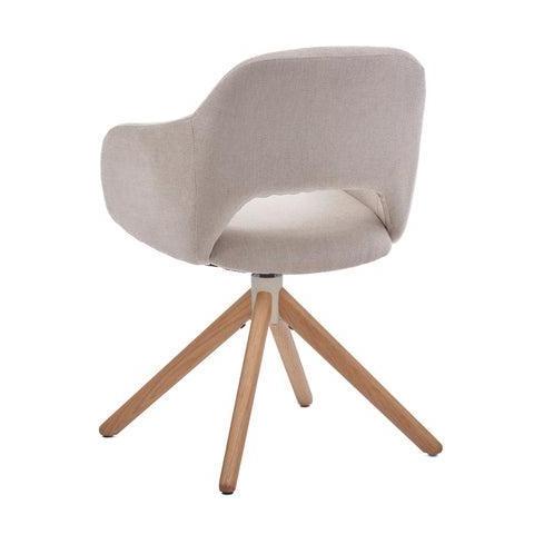 HelloChair HC32 Benito eetkamerstoel Guard Beige spinpoot hout