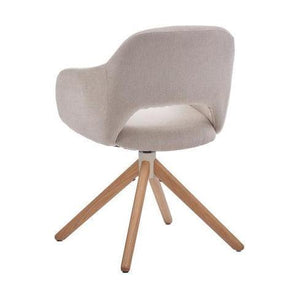 HelloChair HC32 Benito eetkamerstoel Guard Beige spinpoot hout