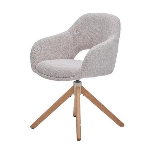 HelloChair HC32 Benito eetkamerstoel Lodge Linen spinpoot hout