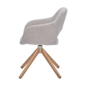 HelloChair HC32 Benito eetkamerstoel Lodge Linen spinpoot hout