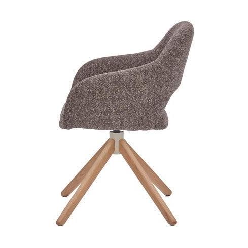 HelloChair HC32 Benito eetkamerstoel Lodge Sepia spinpoot hout