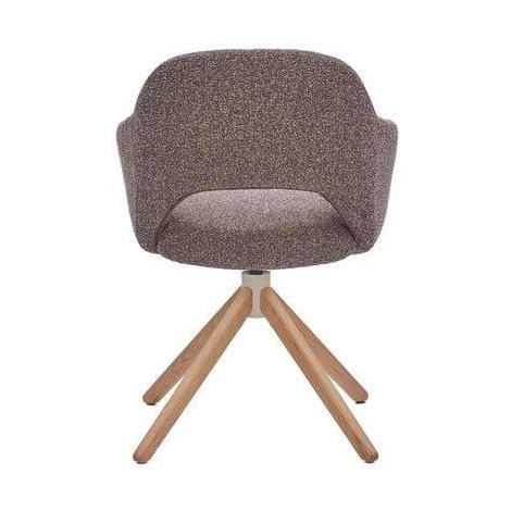 HelloChair HC32 Benito eetkamerstoel Lodge Sepia spinpoot hout