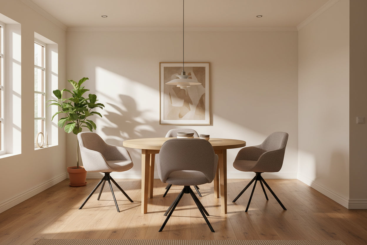 HelloChair HC32 Benito eetkamerstoel Alpine Natural spinpoot zwart