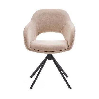 HelloChair HC32 Benito eetkamerstoel San Remo Ecru spinpoot zwart
