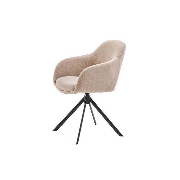 HelloChair HC32 Benito eetkamerstoel San Remo Ecru spinpoot zwart