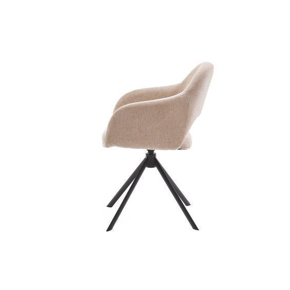 HelloChair HC32 Benito eetkamerstoel San Remo Ecru spinpoot zwart