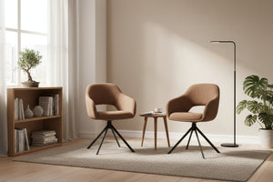 HelloChair HC32 Benito eetkamerstoel Oasis Caramel spinpoot zwart