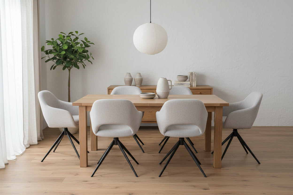 HelloChair HC32 Benito eetkamerstoel Oasis Naturel spinpoot zwart