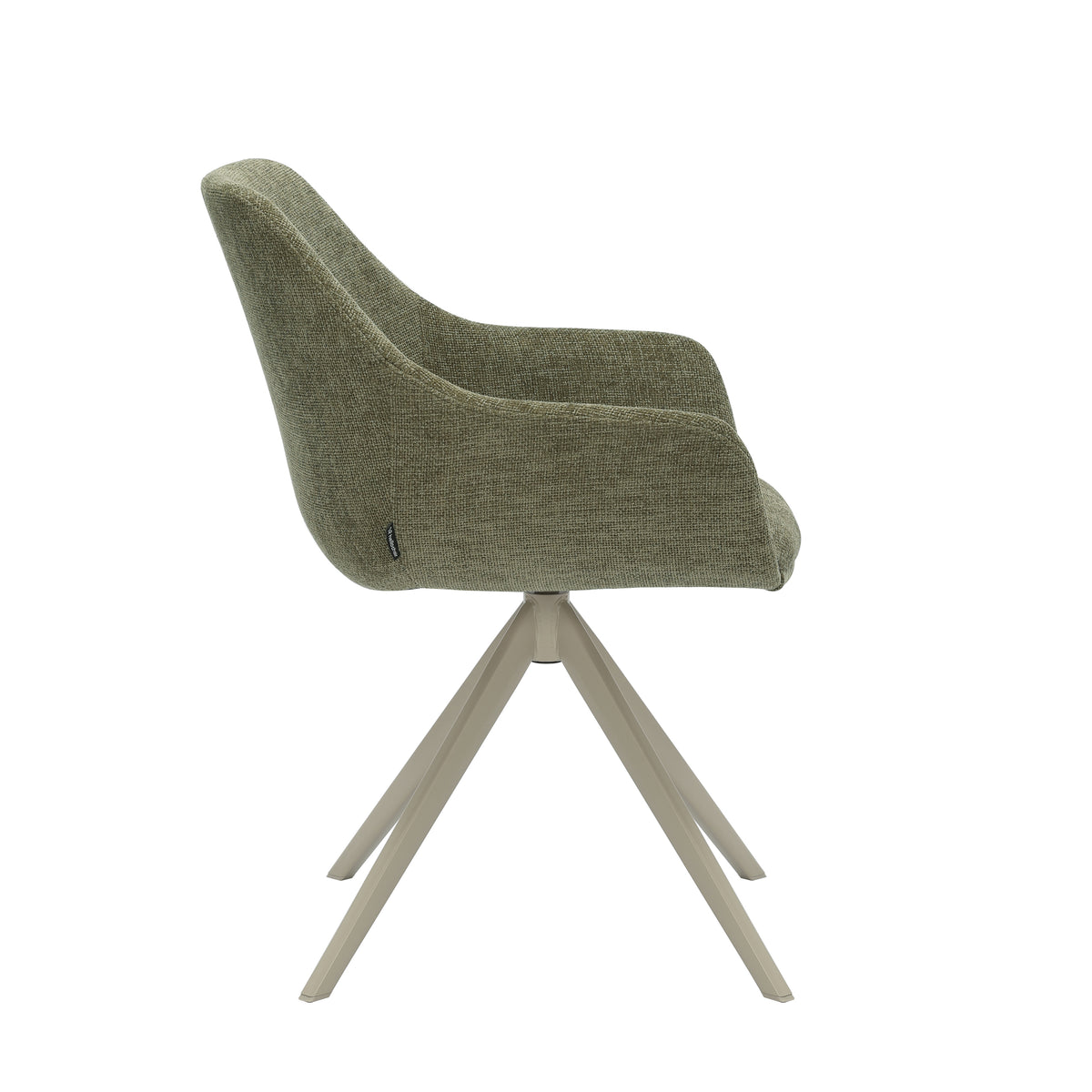HelloChair HC03 Rave eetkamerstoel Breeze Groen spinpoot beige