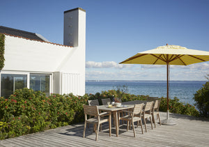 Fritz Hansen Messina parasol 300x300 cm Lemon/Sand Stripe