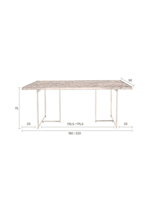 Dutchbone Class eettafel 220x90cm