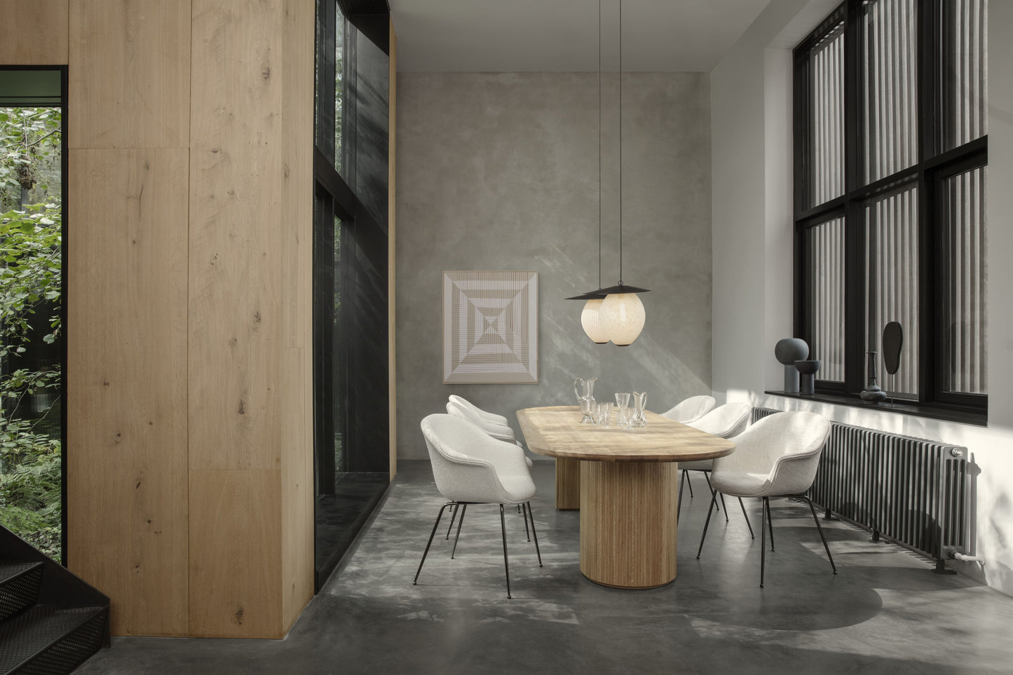 Gubi Moon Elliptical eettafel 290x105 cm geolied eiken