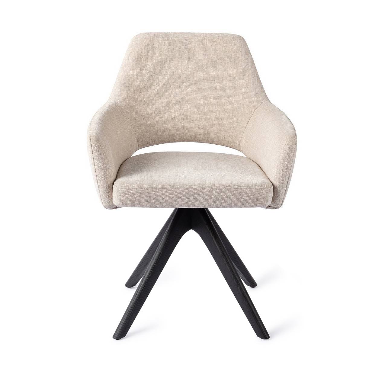 Jesper Home x HelloChair Yanai eetkamerstoel Beige Bliss revolve oak black
