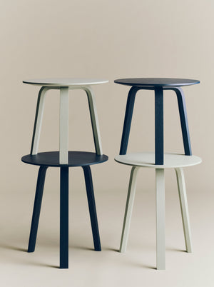HAY Bella bijzettafel Ø45 H39 Blue Charcoal