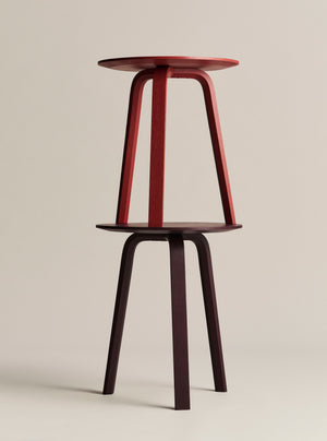 HAY Bella bijzettafel Ø45 H49 Tile Red