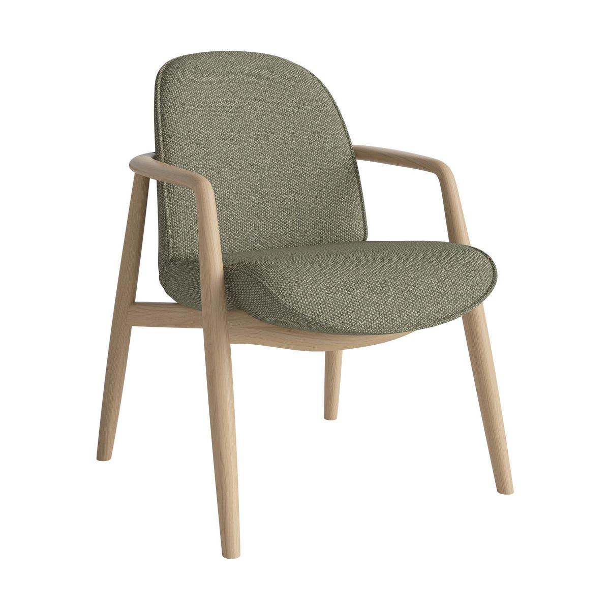 Bolia Bowie eetkamerstoel Monza Green wit geolied eiken