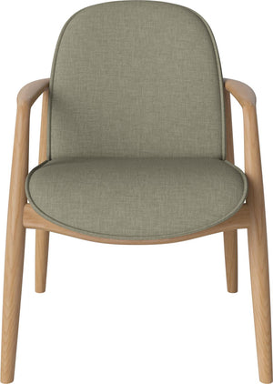 Bolia Bowie eetkamerstoel Nantes Dust Green geolied eiken