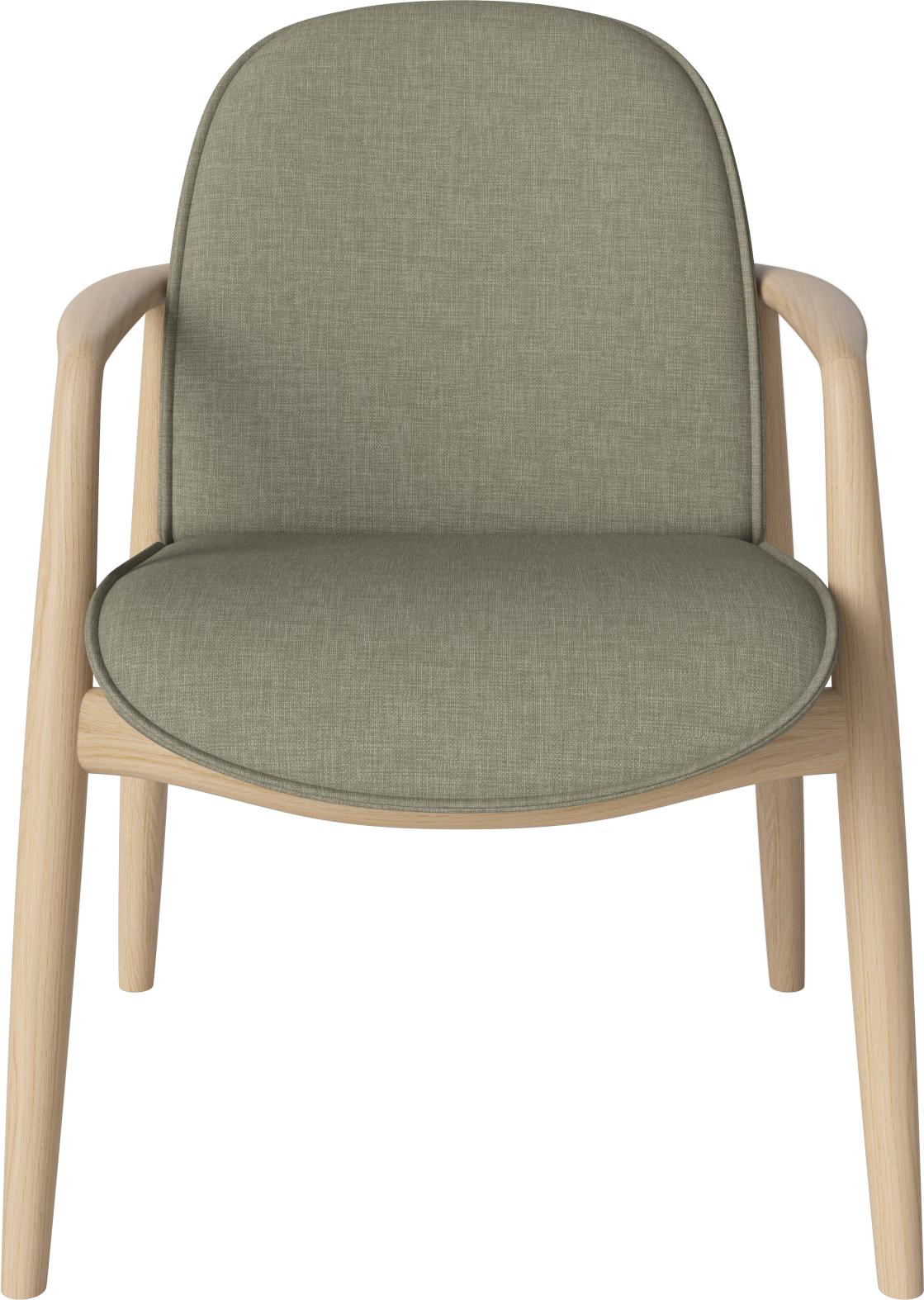Bolia Bowie eetkamerstoel Nantes Dust Green wit geolied eiken