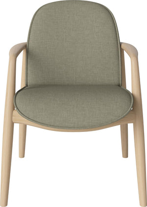 Bolia Bowie eetkamerstoel Nantes Dust Green wit geolied eiken