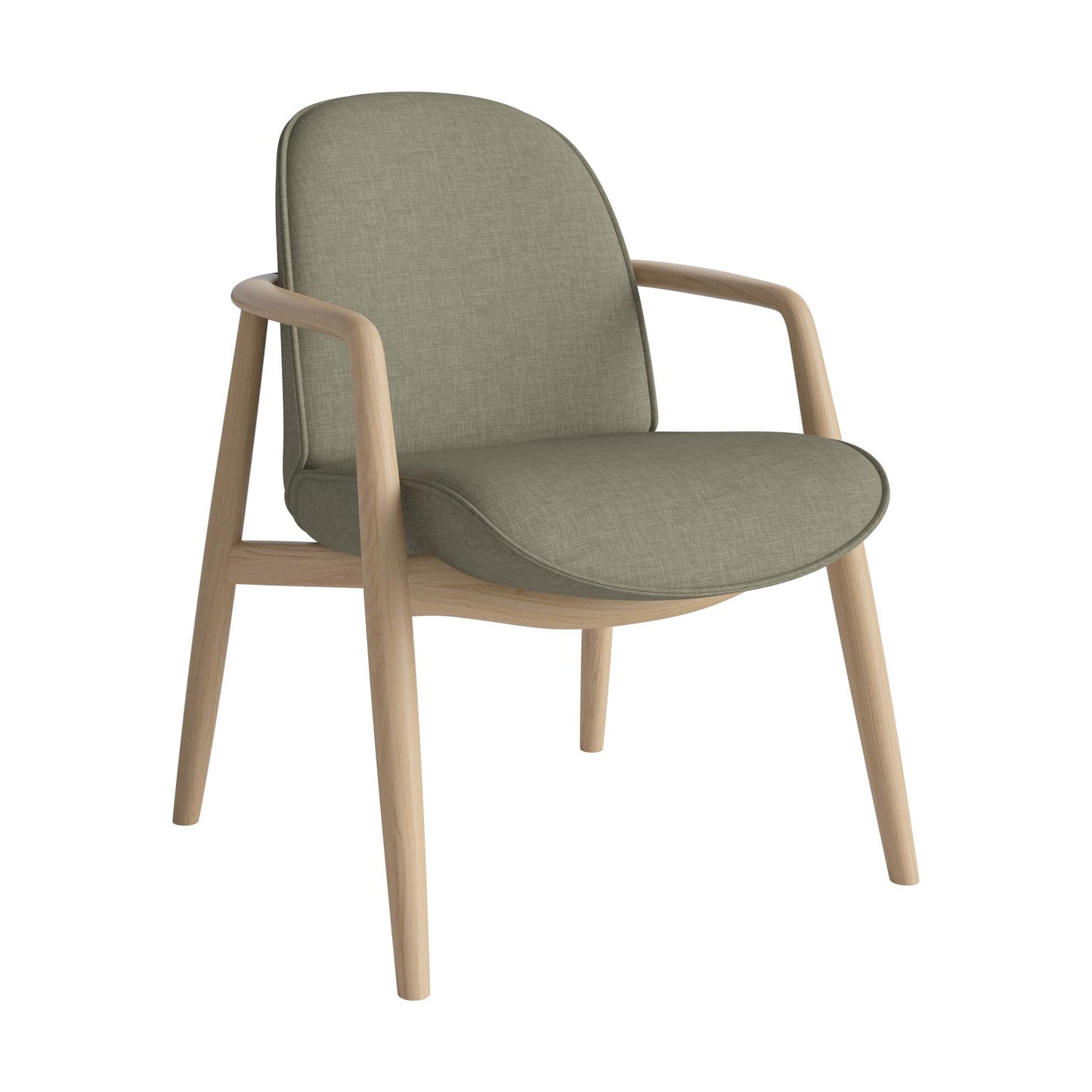 Bolia Bowie eetkamerstoel Nantes Dust Green wit geolied eiken