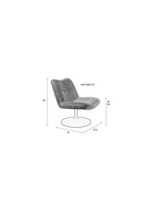 Zuiver Bubba fauteuil donkergrijs