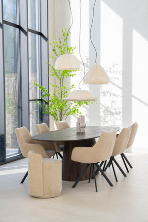 By-Boo Bliss eetkamerstoel met arm Taupe