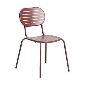 Kave Home Brai tuinstoel gegalvaniseerd Burgundy