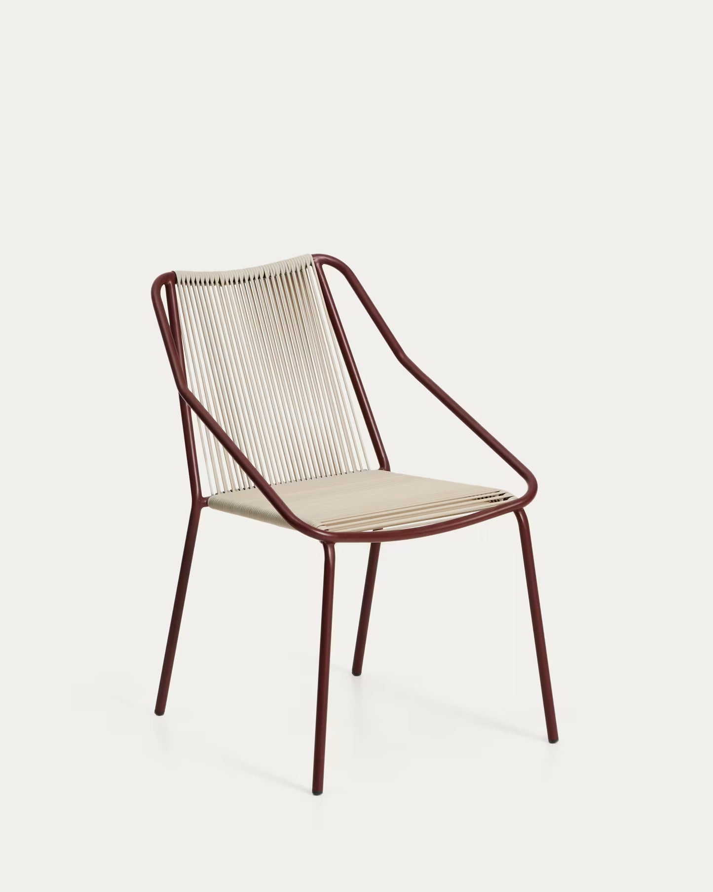 Kave Home Zivia tuinstoel Burgundy