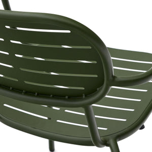 Kave Home Brai tuinstoel met arm gegalvaniseerd Groen