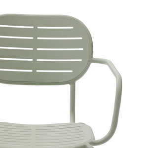 Kave Home Brai tuinstoel met arm gegalvaniseerd Turquoise