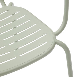 Kave Home Brai tuinstoel met arm gegalvaniseerd Turquoise