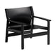 Kave Home Jan fauteuil leder Zwart essenhout