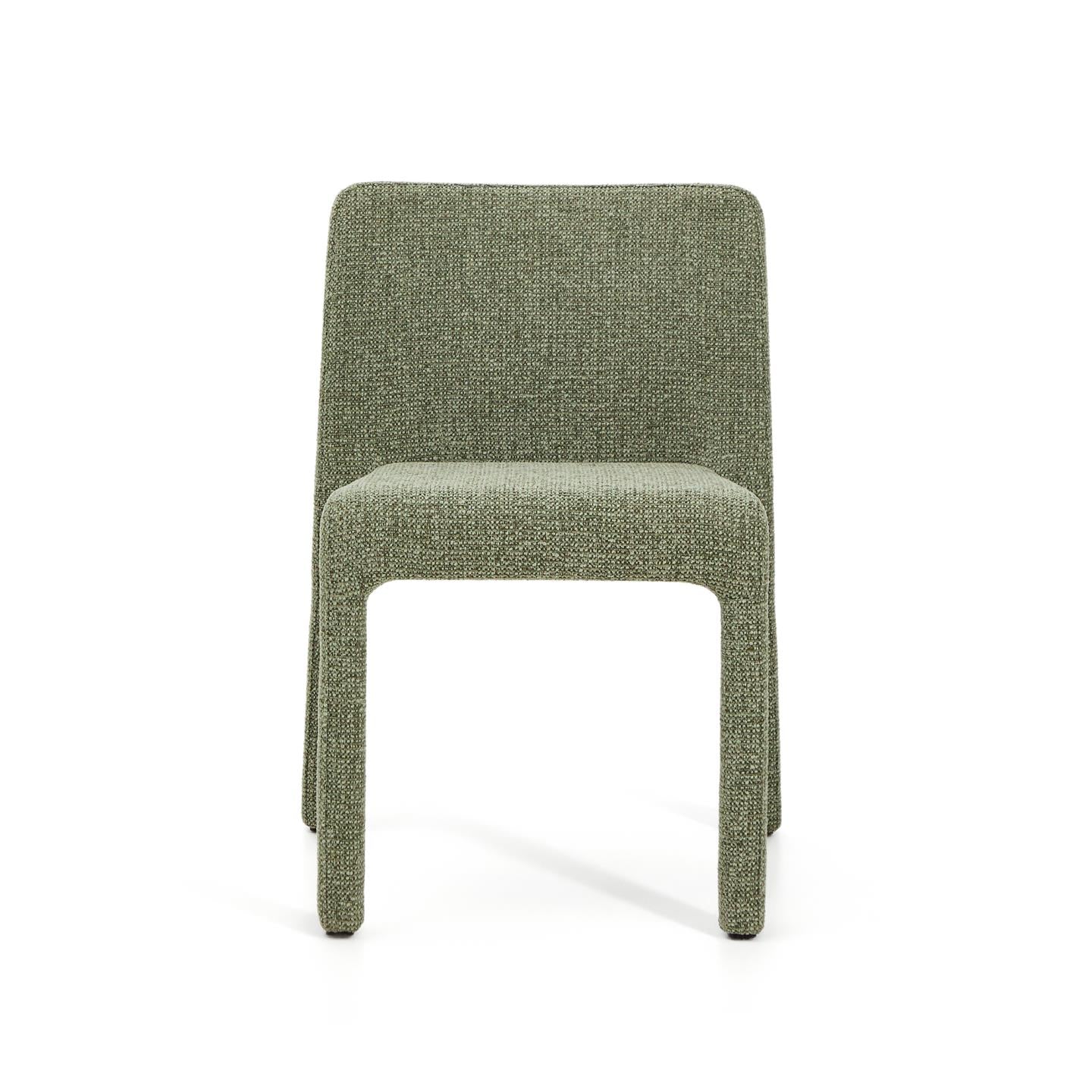 Kave Home Loria eetkamerstoel chenille Groen